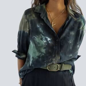 Anthropologie Cloth & Stone Chemise Boutonnée Tie-Dye